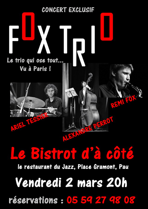 Affiche d&#039;un spectacle de Jazz à PAU